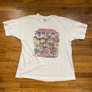 Vintage 1997 MLB All Star Game Caricature Graphic T Shirt Size 2XL Used